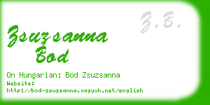 zsuzsanna bod business card